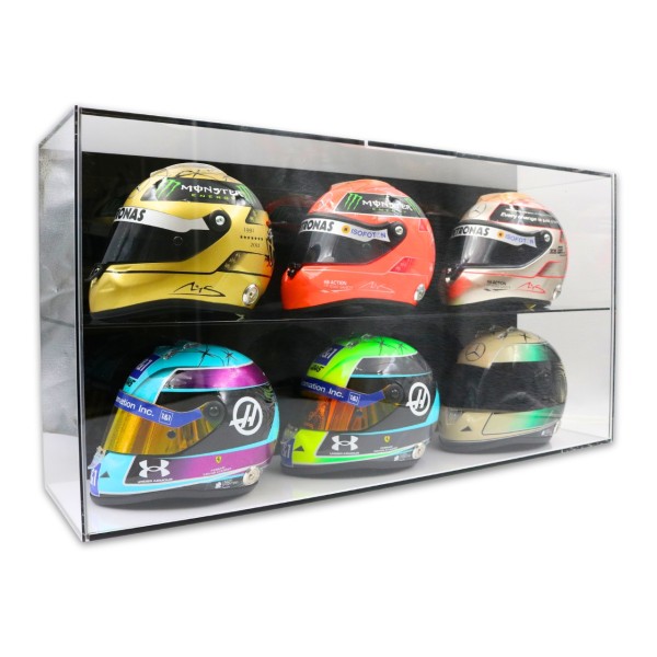 Display case for 1/2 scale helmets or 1/18 scale model cars black