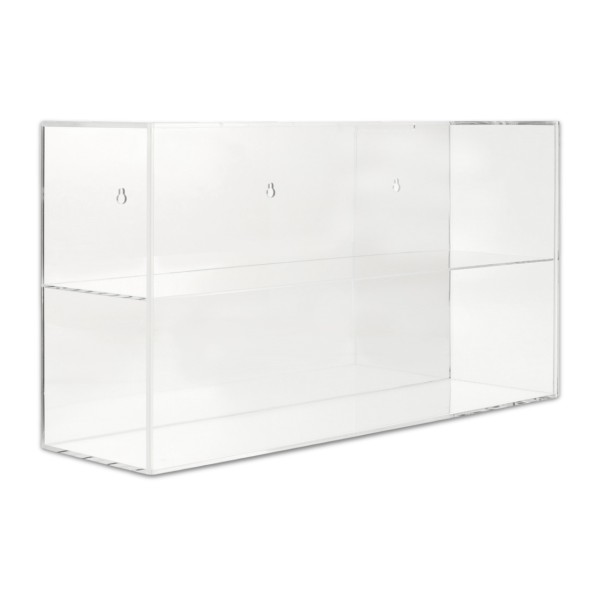 Display case for 1/2 scale helmets or 1/18 scale model cars mirrored